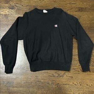 Champion Men's Classic Black Crewneck Sweater